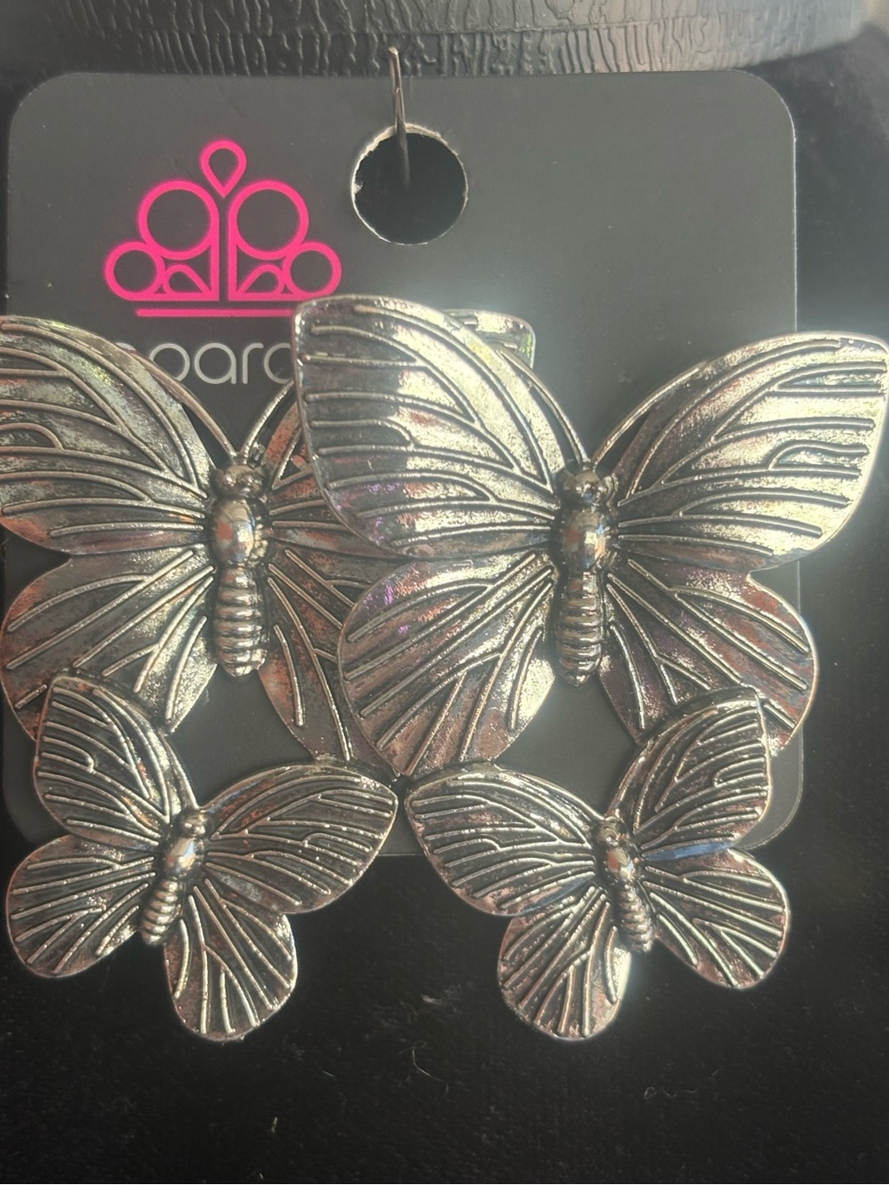 paparazzi Silver Butterfly Earrings